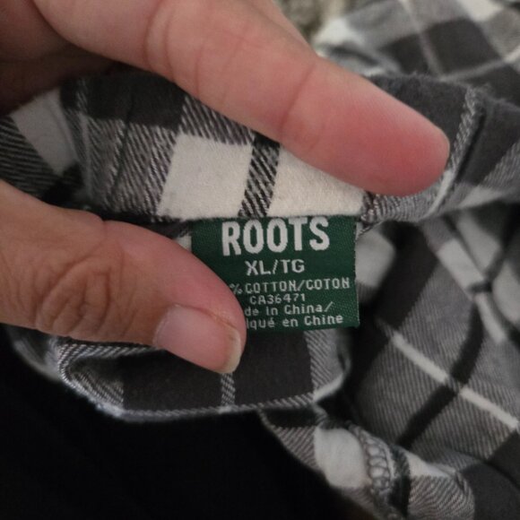 Roots Black and White Plaid Pajama Pants - Picture 2 of 2